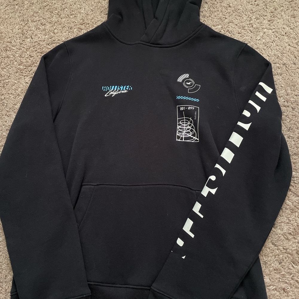 Hollister Black Glow In The Dark Hoodie